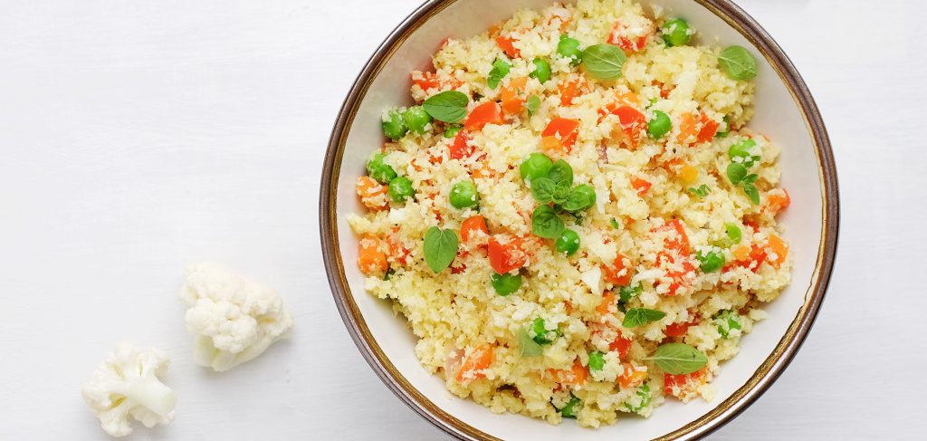 Healthy holiday dishes Cauliflower mix