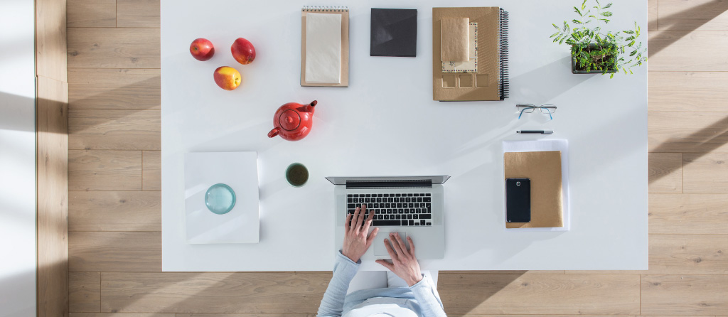 organized white table